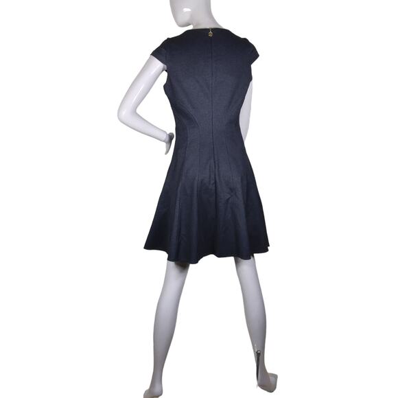 Tommy Hilfiger Indigo Fit and Flare Dress Size 8 Sparkle Denim Look Stretchy - Picture 7 of 15
